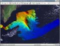 Color shaded bathymetry